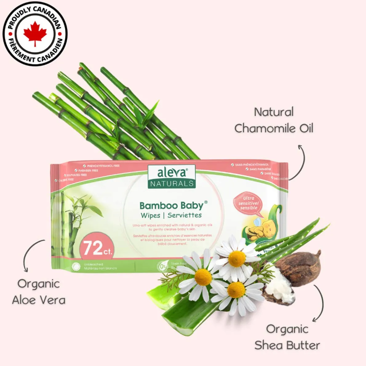 Bamboo Baby Sensitive Wipes (72ct)