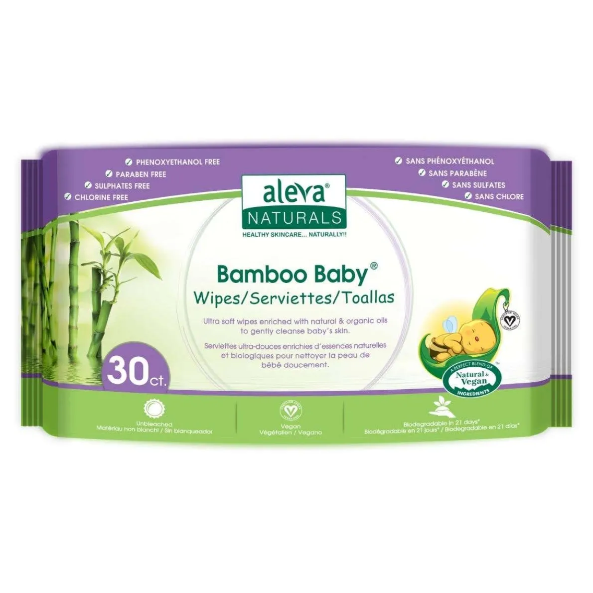 Bamboo Baby Travel Wipes (30ct)