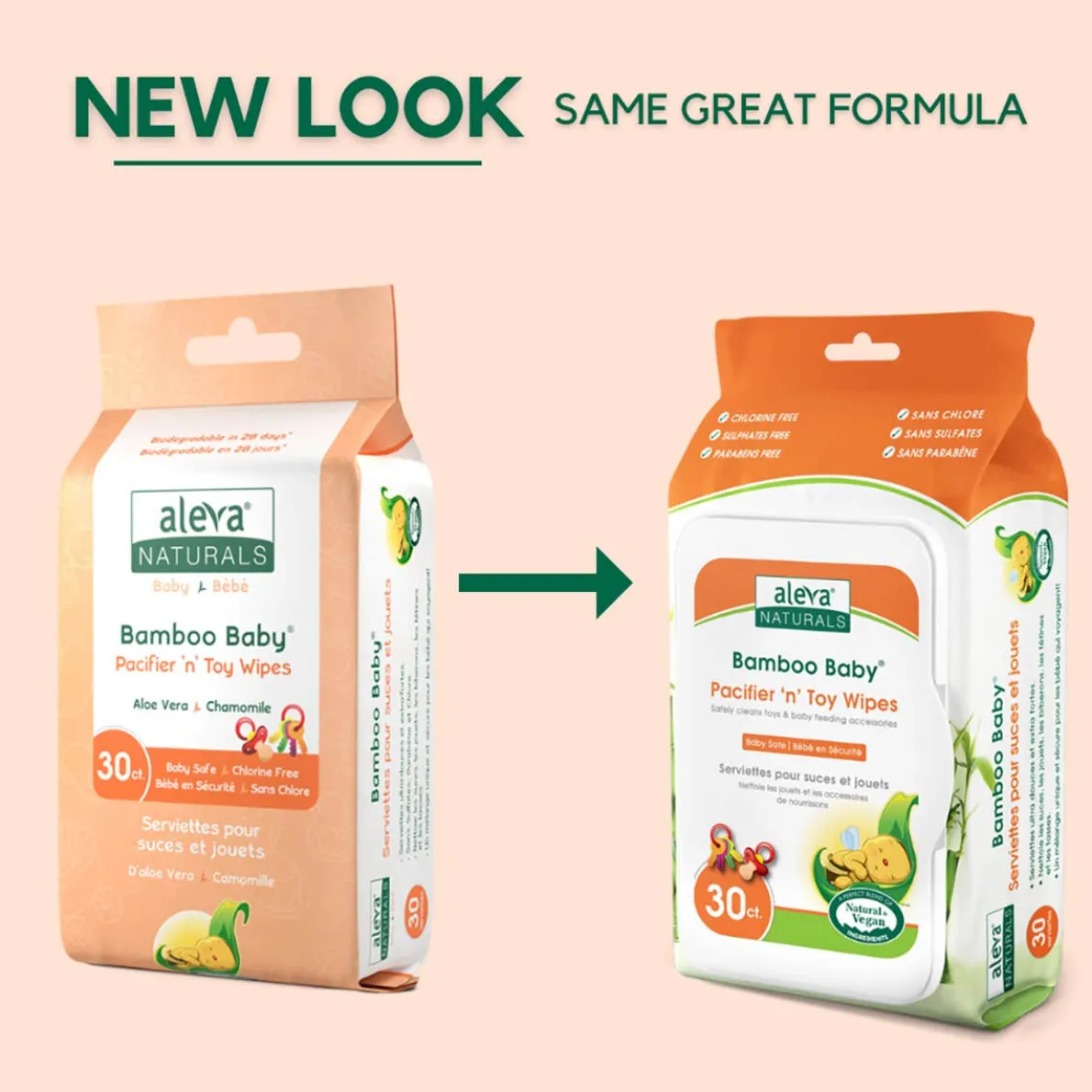 Bamboo Pacifier & Toy Wipes (30ct)