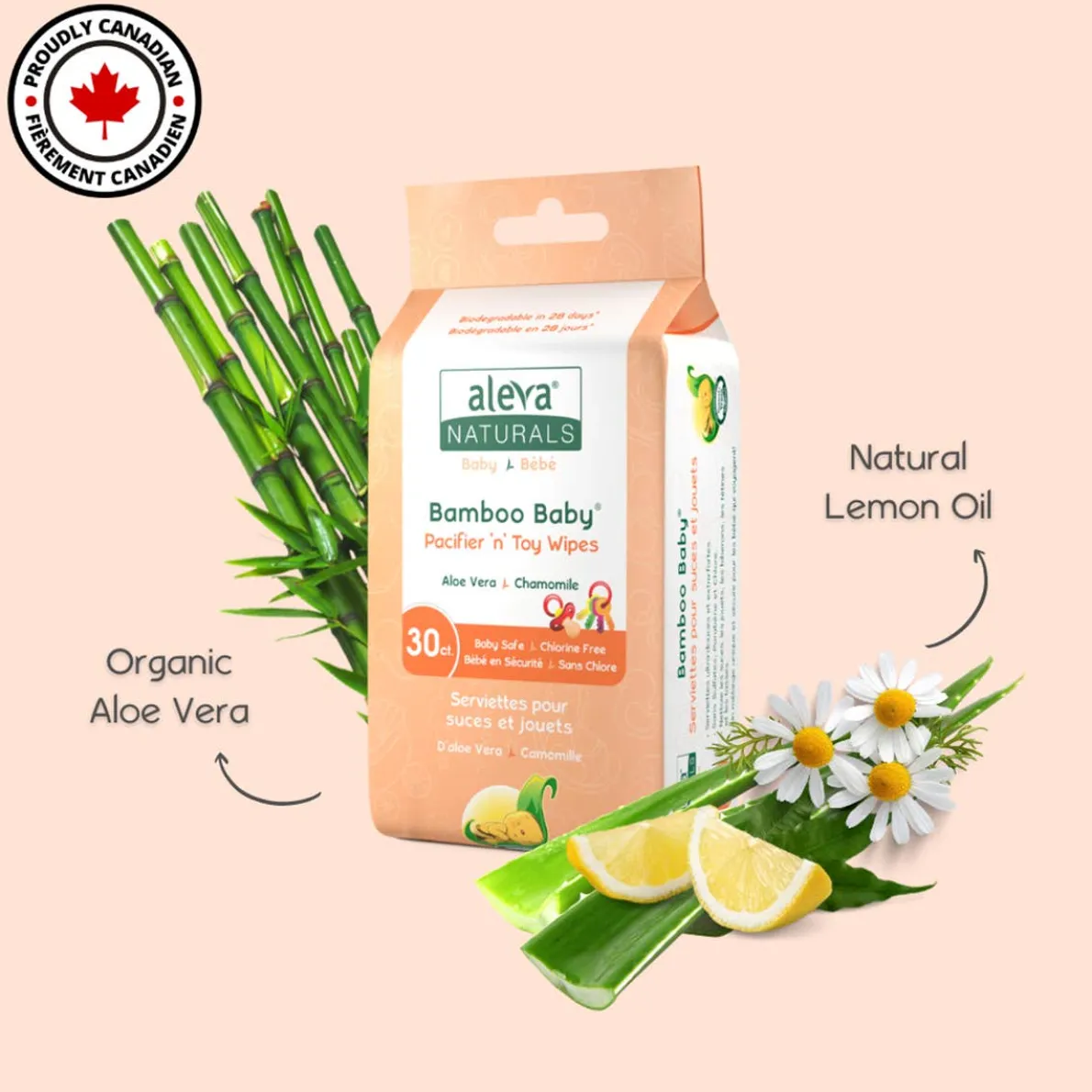 Bamboo Pacifier & Toy Wipes (30ct)