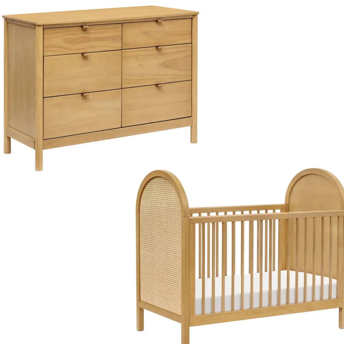 Bondi Cane 3-in-1 Crib + Bondi 6 Drawer Dresser