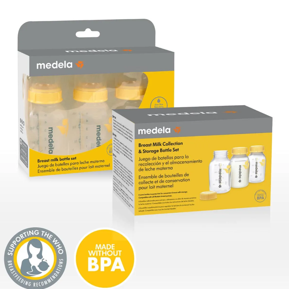 Breastmilk Bottle with Nipple 3 Pack (150 mL)