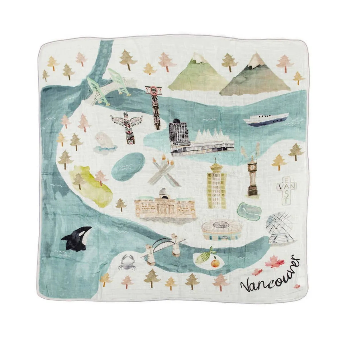 City Muslin Quilt Blanket