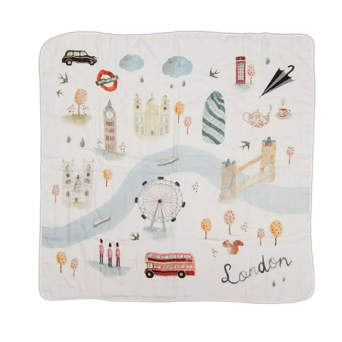 City Muslin Quilt Blanket