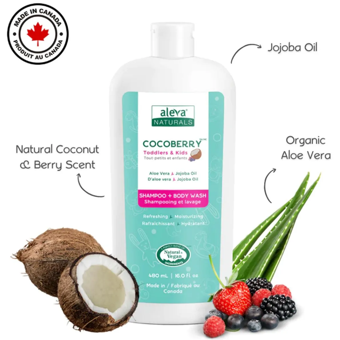 Cocoberry Toddler & Kids Shampoo & Body Wash (480 mL)