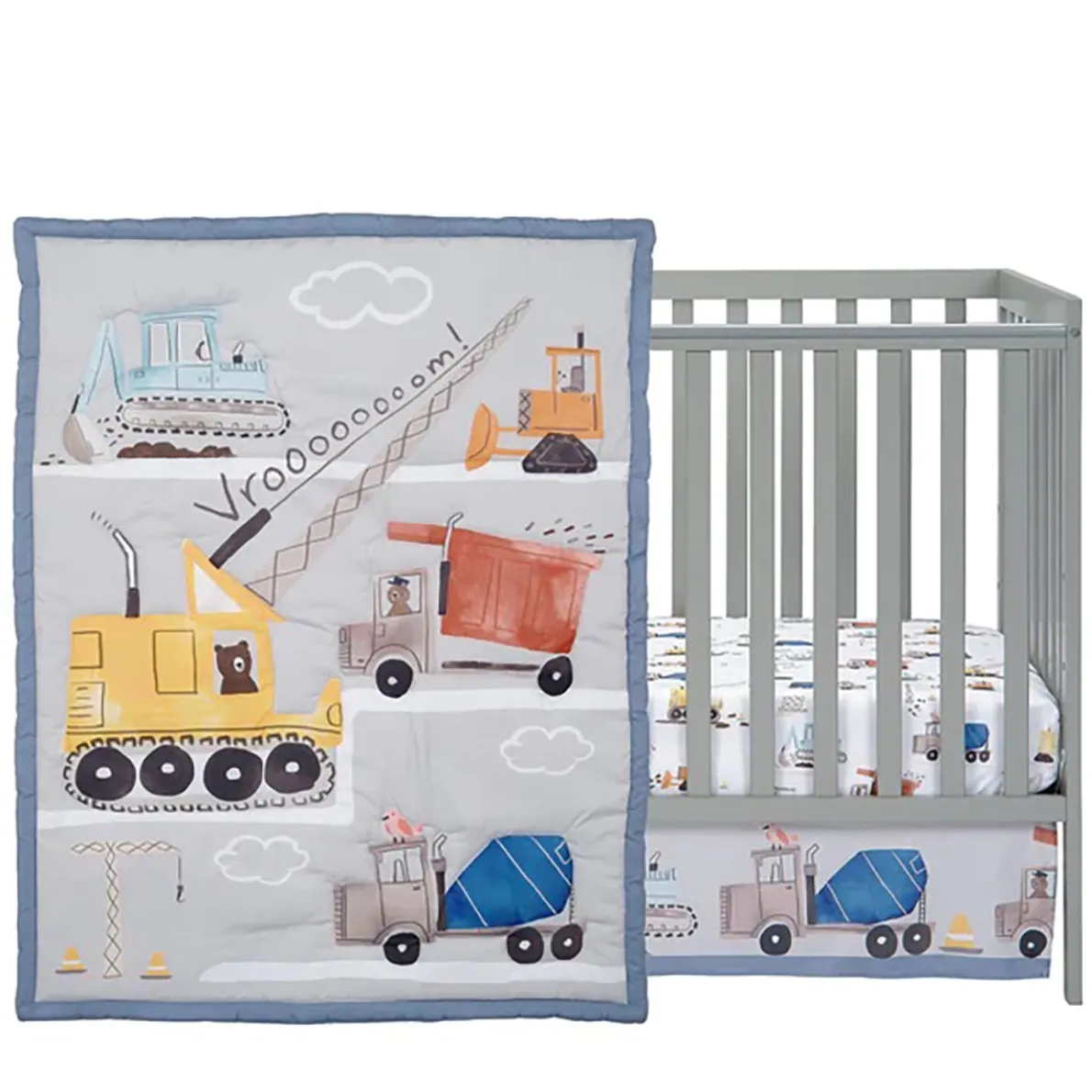 Construction Zone 3 Piece Crib Set