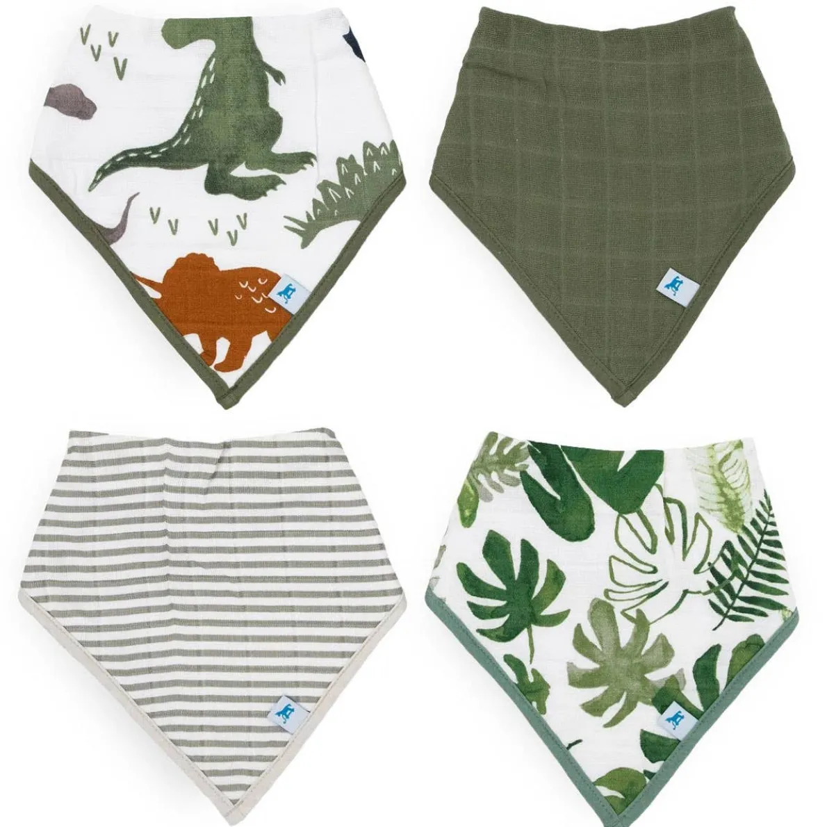 Cotton Muslin Bandana Bib (4 Pack)