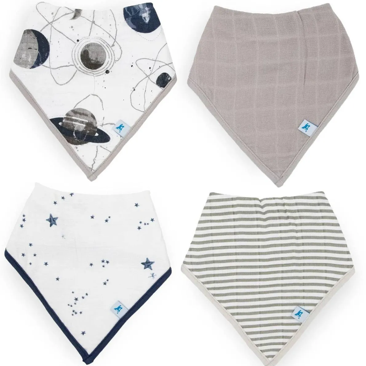 Cotton Muslin Bandana Bib (4 Pack)