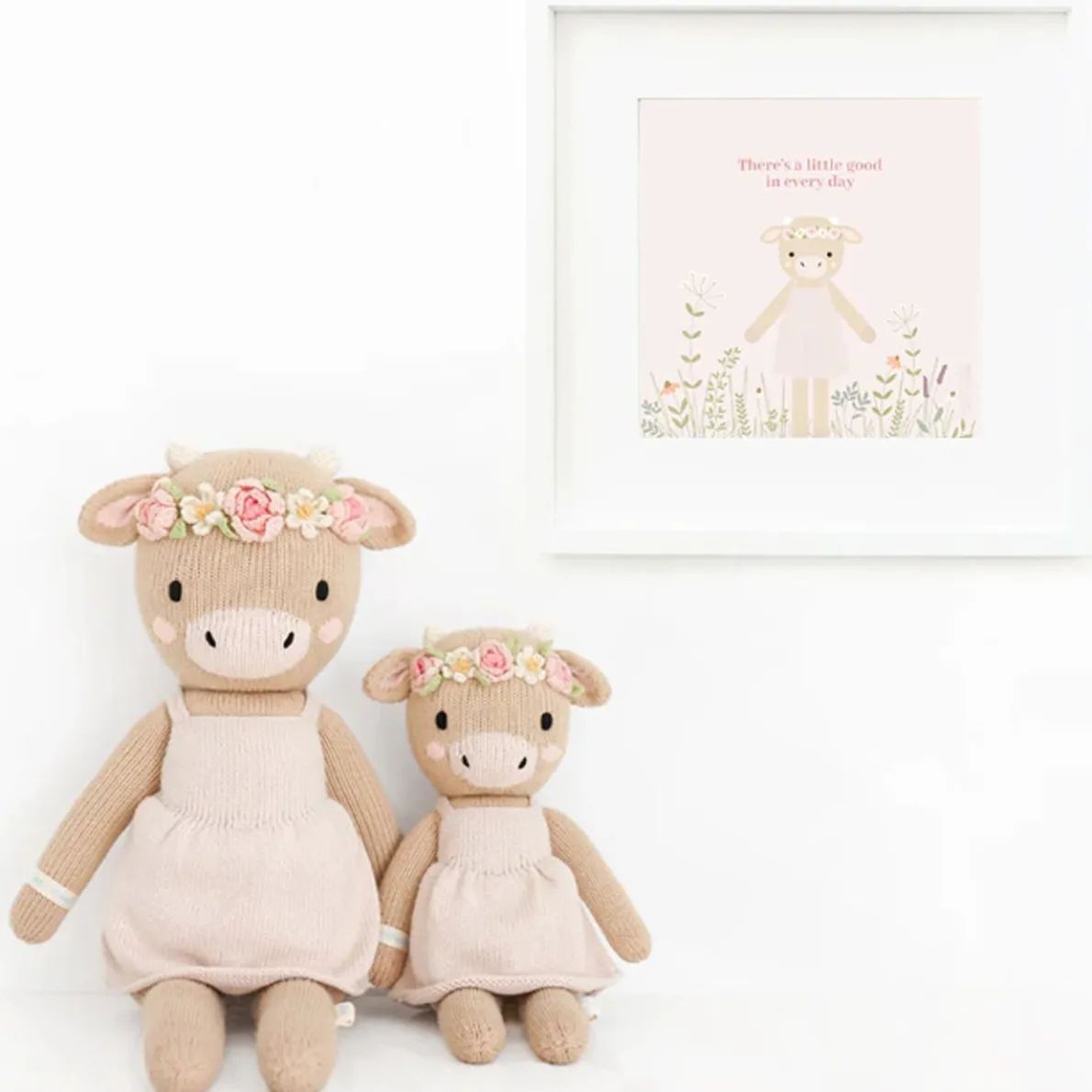 Cow Mini Knit Doll
