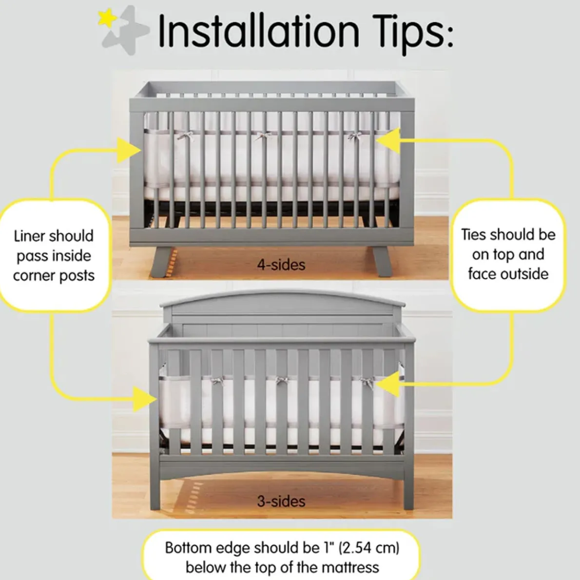 Deluxe Mesh Crib Liner
