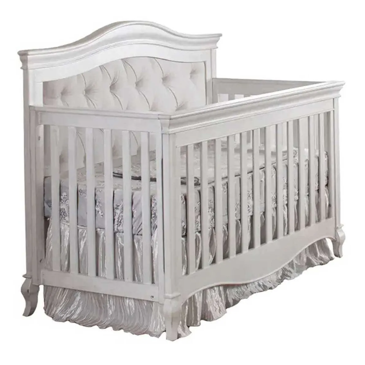Diamante Forever Crib with Beige Fabric Panel