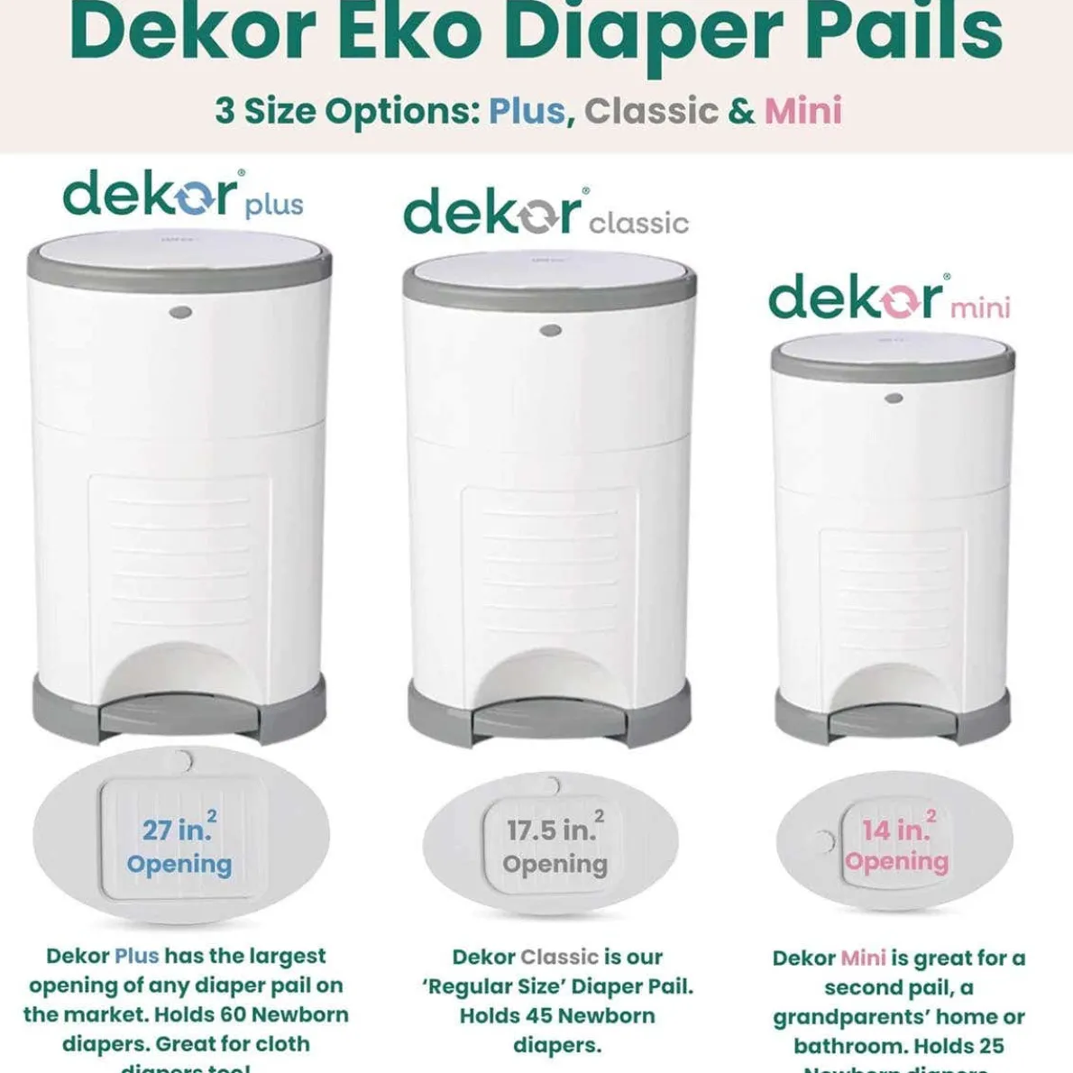 Eko Plus Diaper Pail (Kolor)