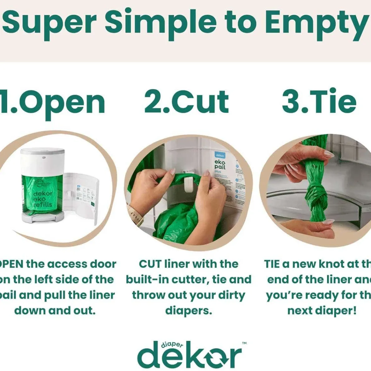 Eko Plus Diaper Pail (Kolor)