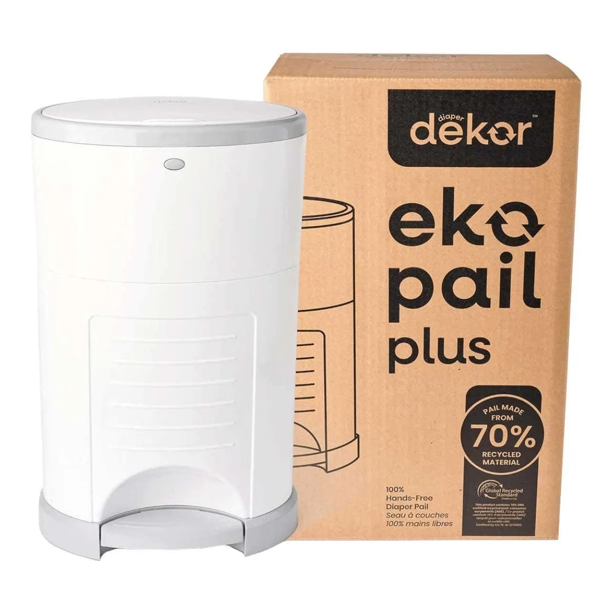 Eko Plus Diaper Pail (White)