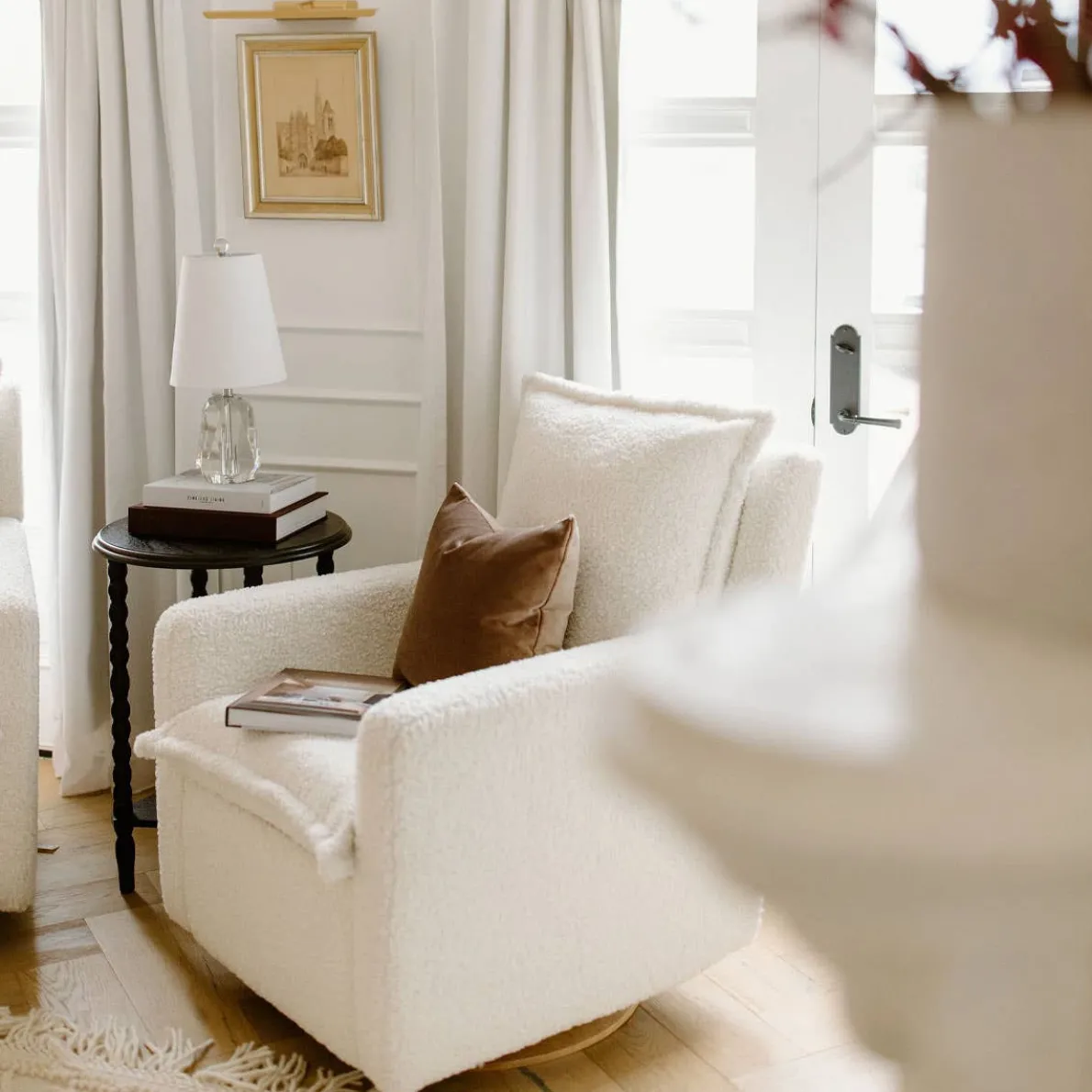 Flynn Recliner Swivel Glider with Wood Base