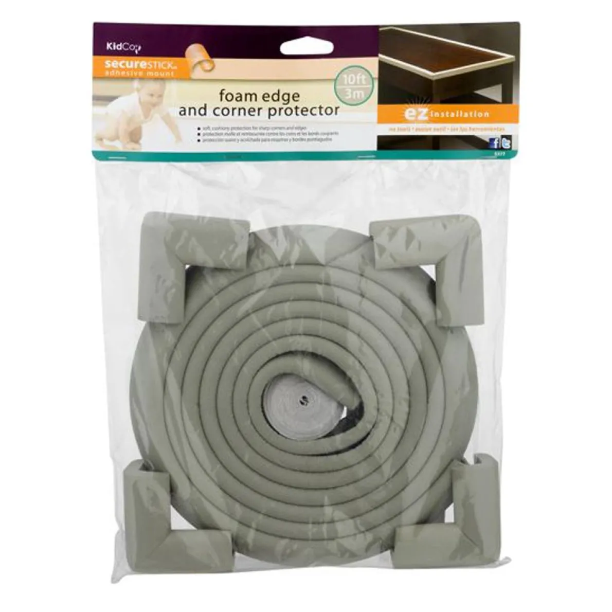 Foam Edge & Corner Protector - Grey