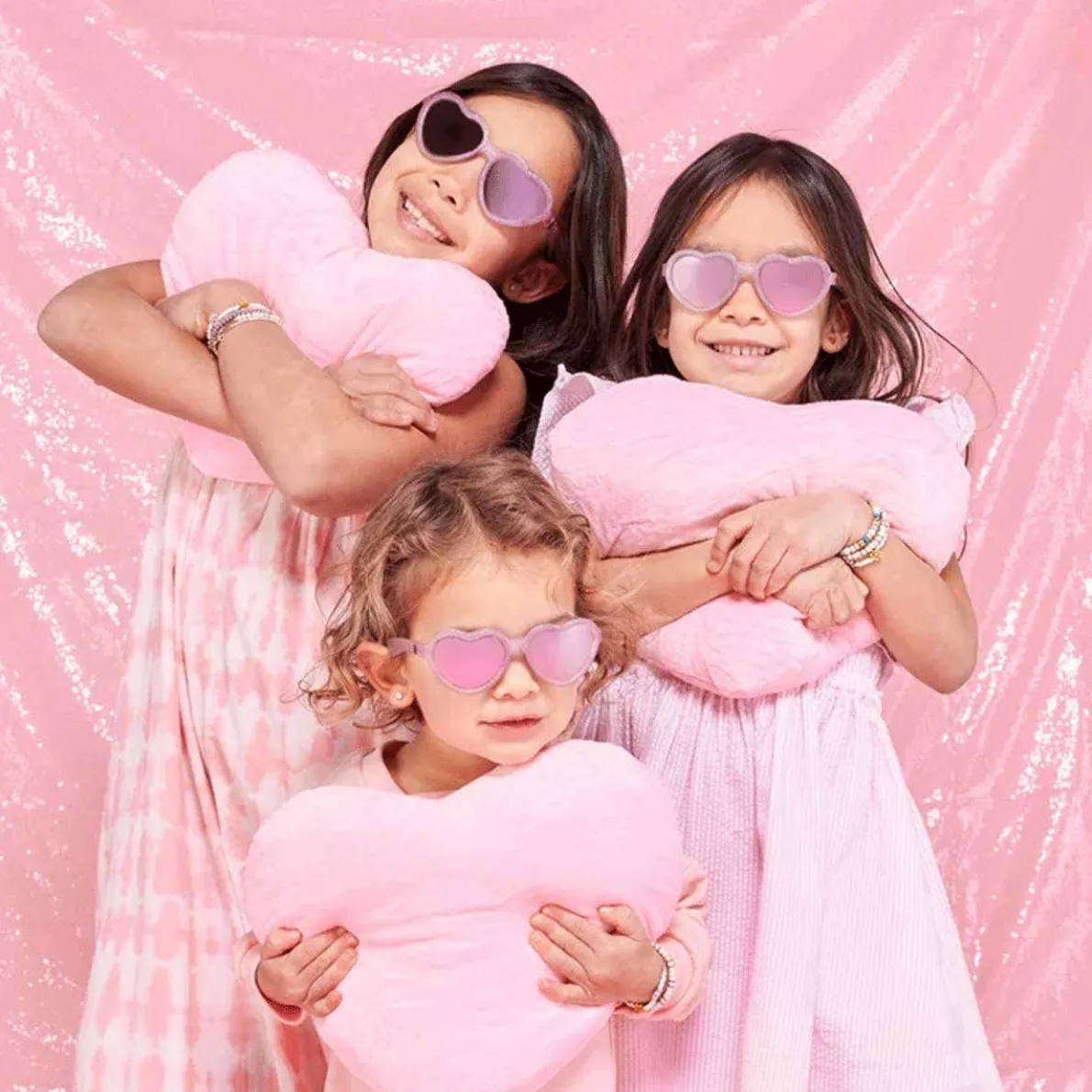 Heart Sunglasses (Limited Edition) - Pink Glitter