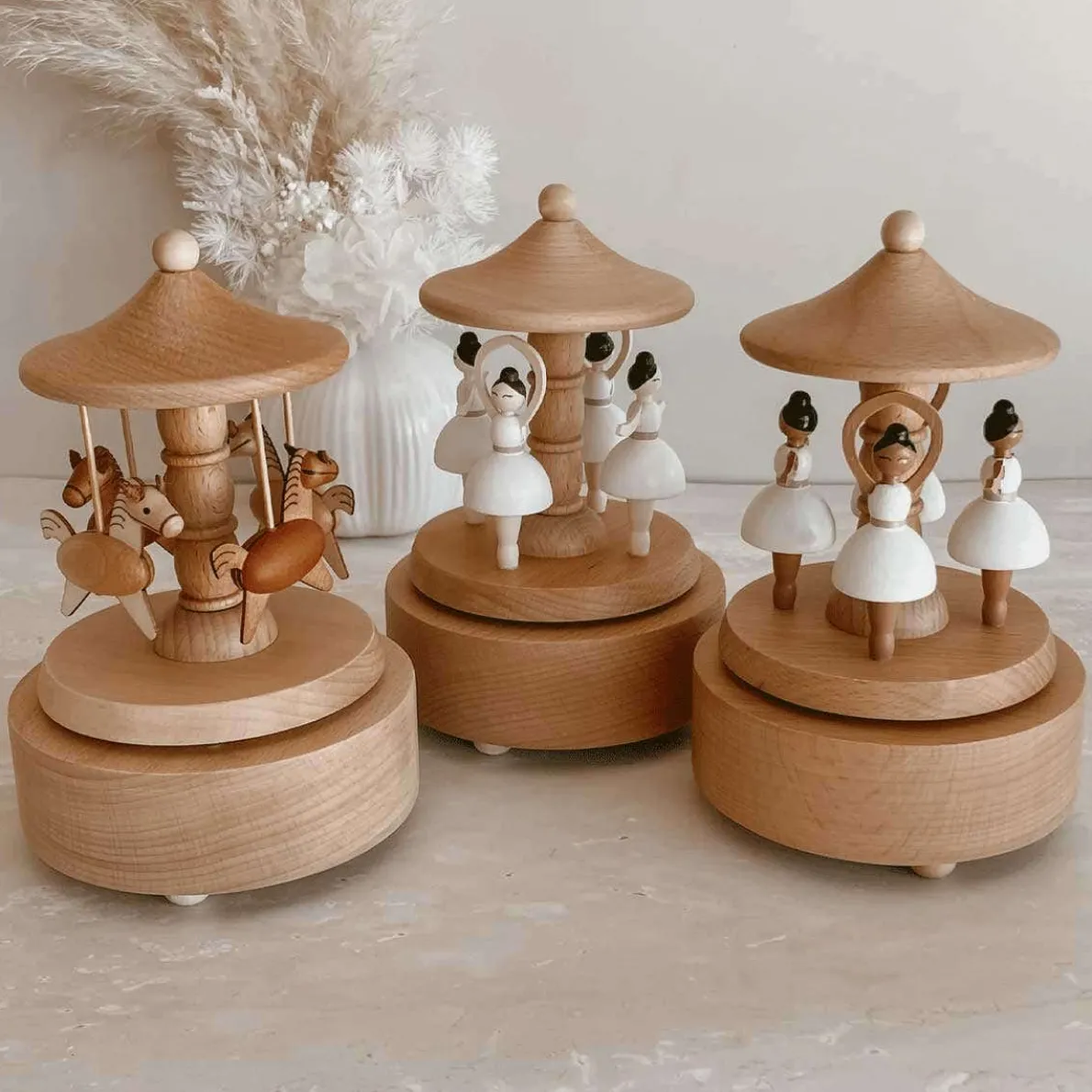 Heirloom Wooden Musical Carousel