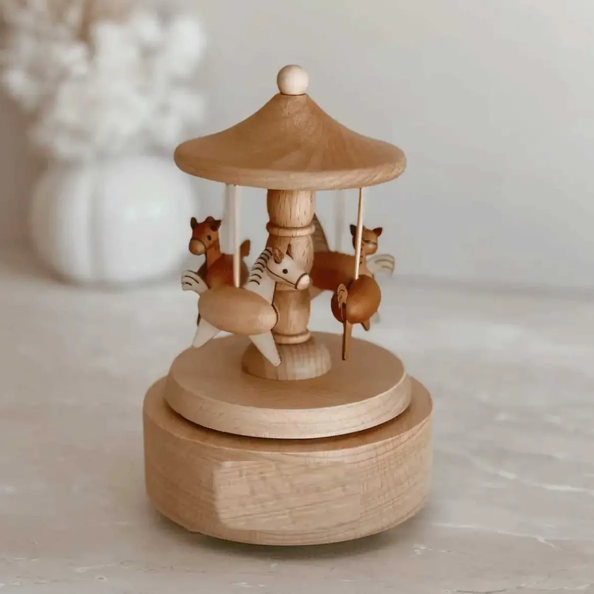 Heirloom Wooden Musical Carousel