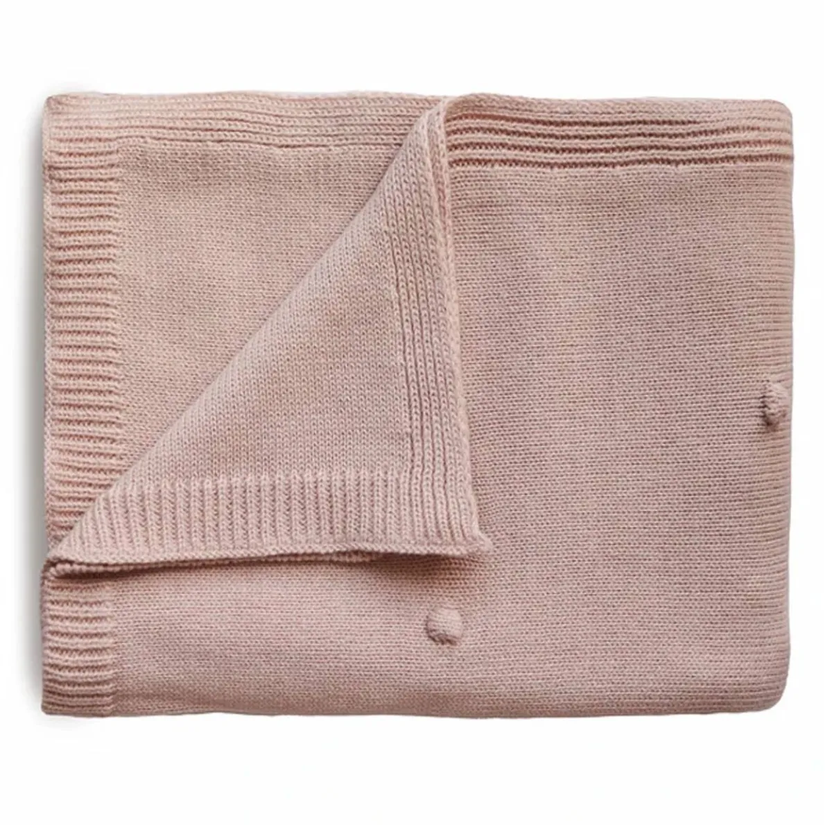 Knitted Textured Dots Baby Blanket