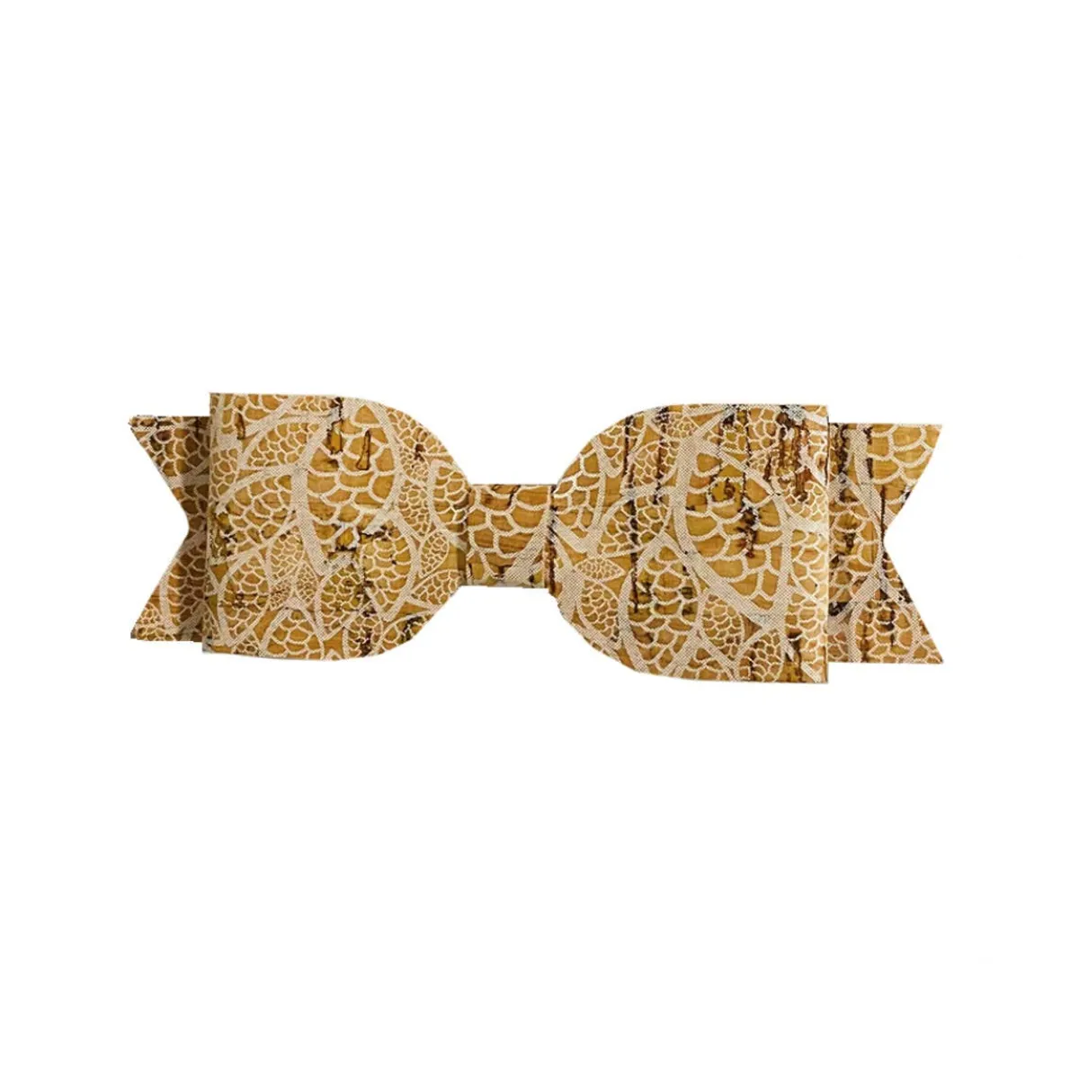 Large Cork Bow Alligator Clip