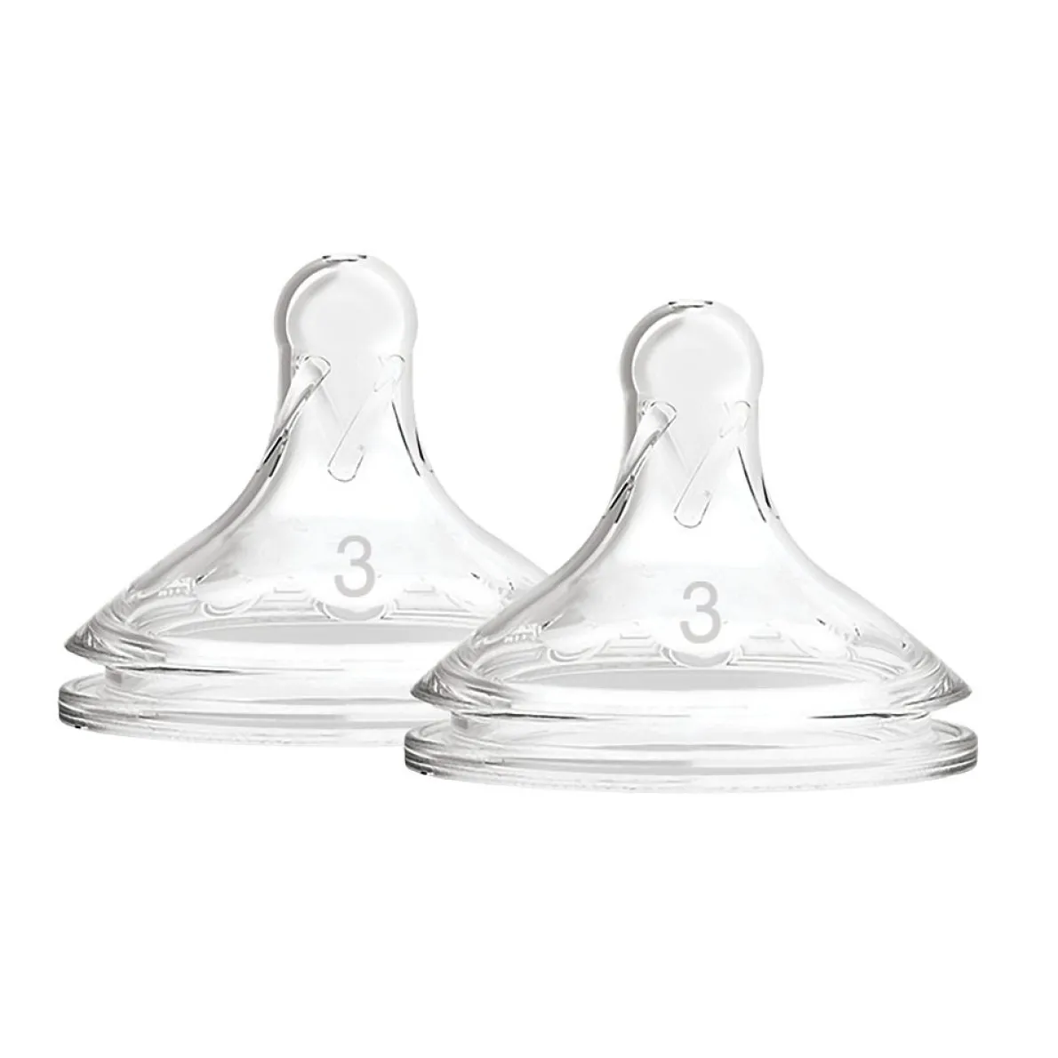 Level 3 Wide Neck Silicone Nipple (2 Pack)