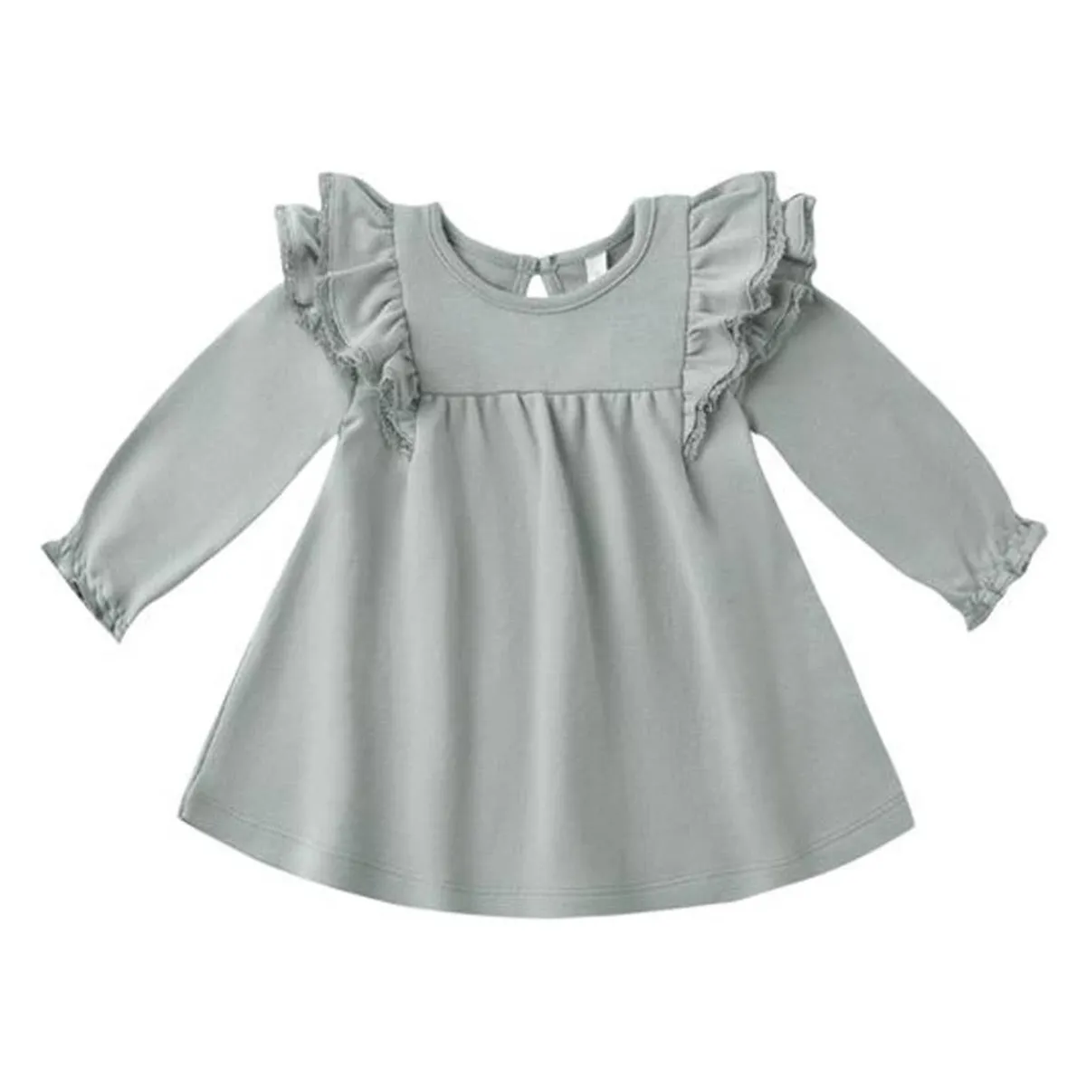 Long Sleeve Flutter Dress