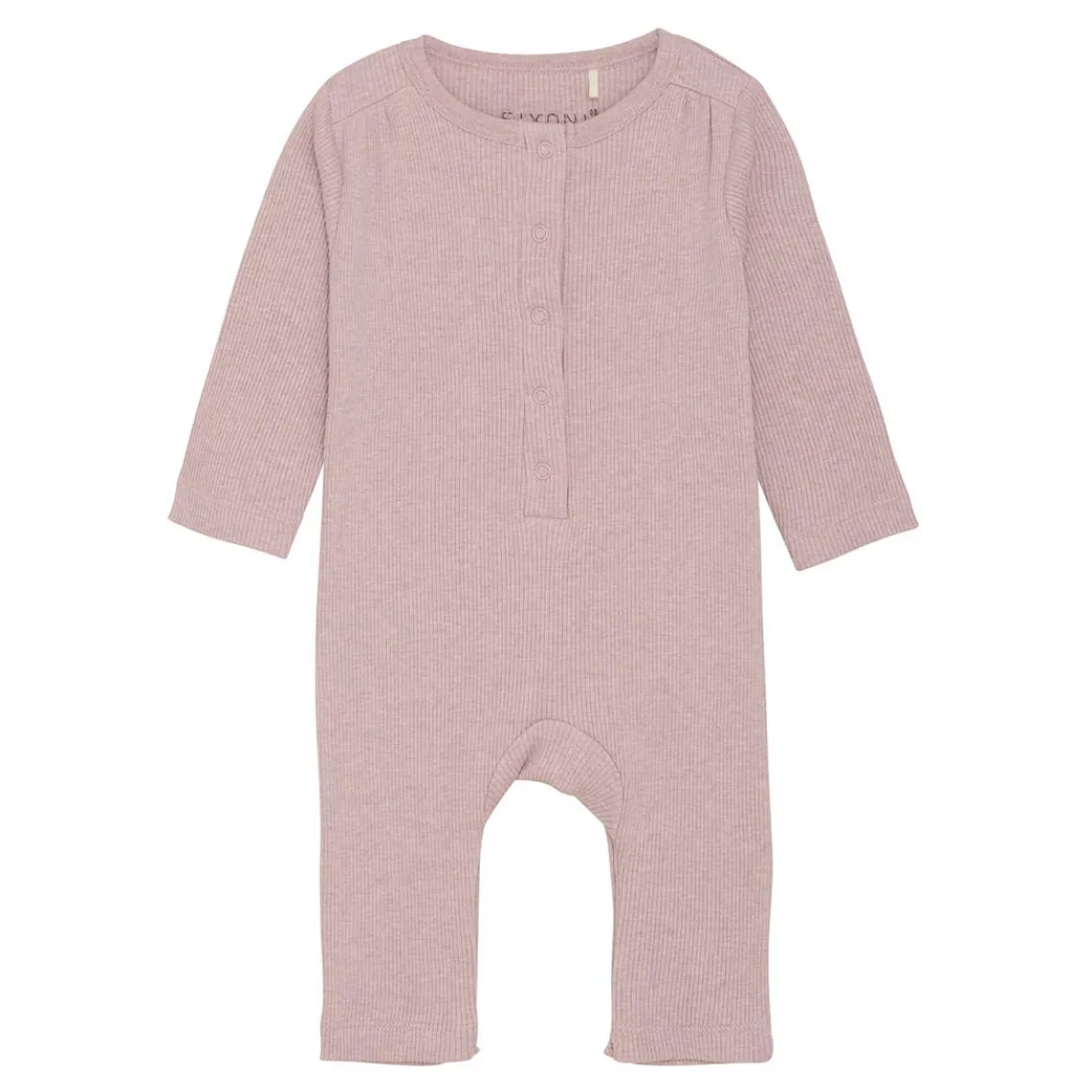 Long Sleeve Melange Rib Romper