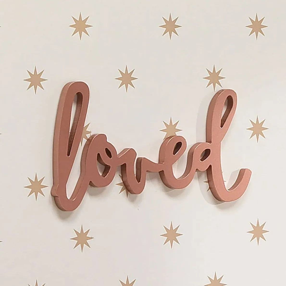 Loved Metallic Wall Decor