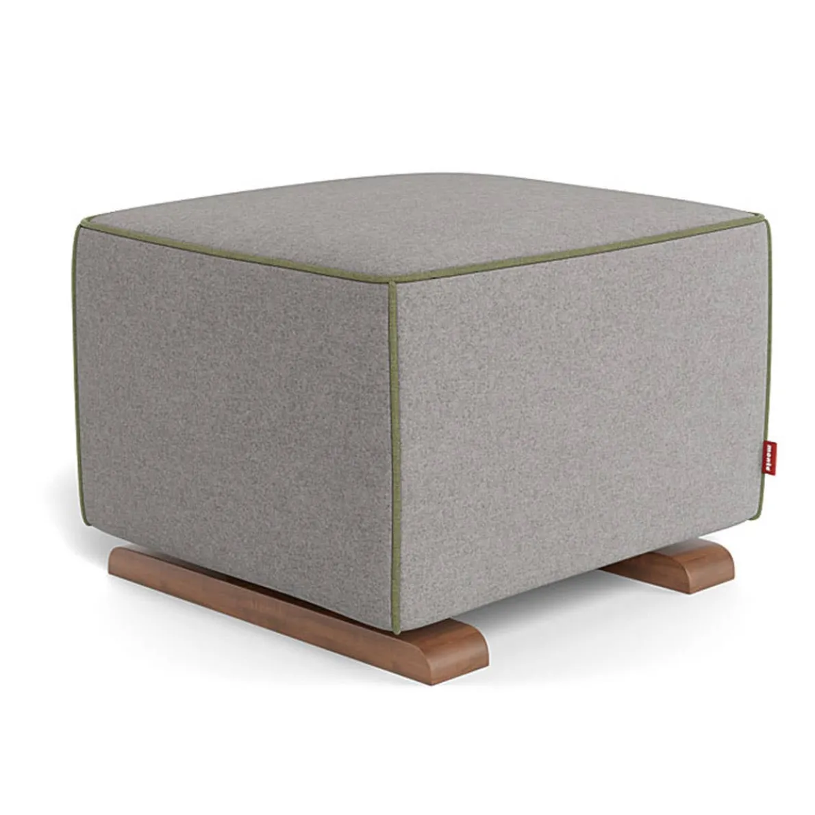 Luca Ottoman - Wool Fabric with Walnut Base