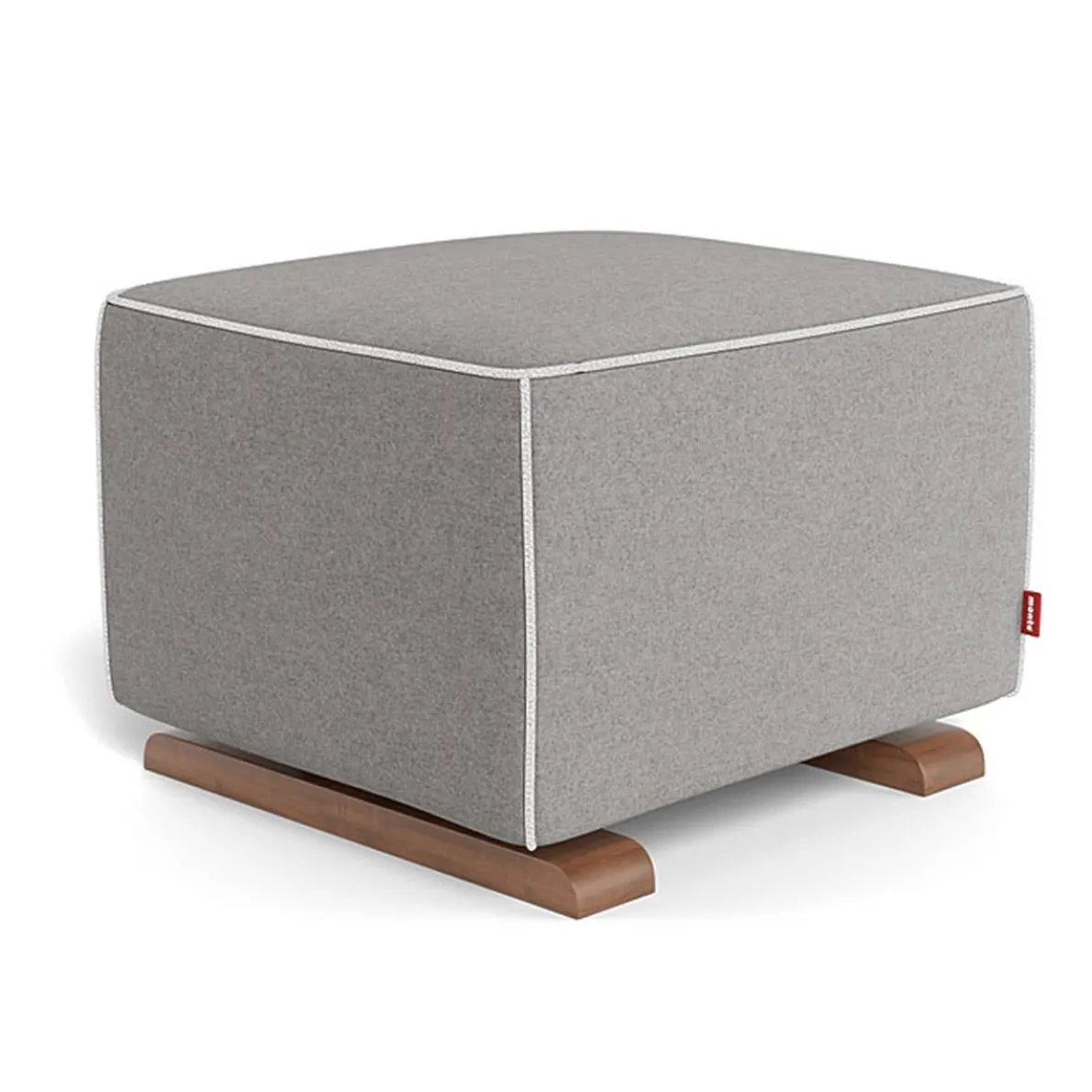 Luca Ottoman - Wool Fabric with Walnut Base