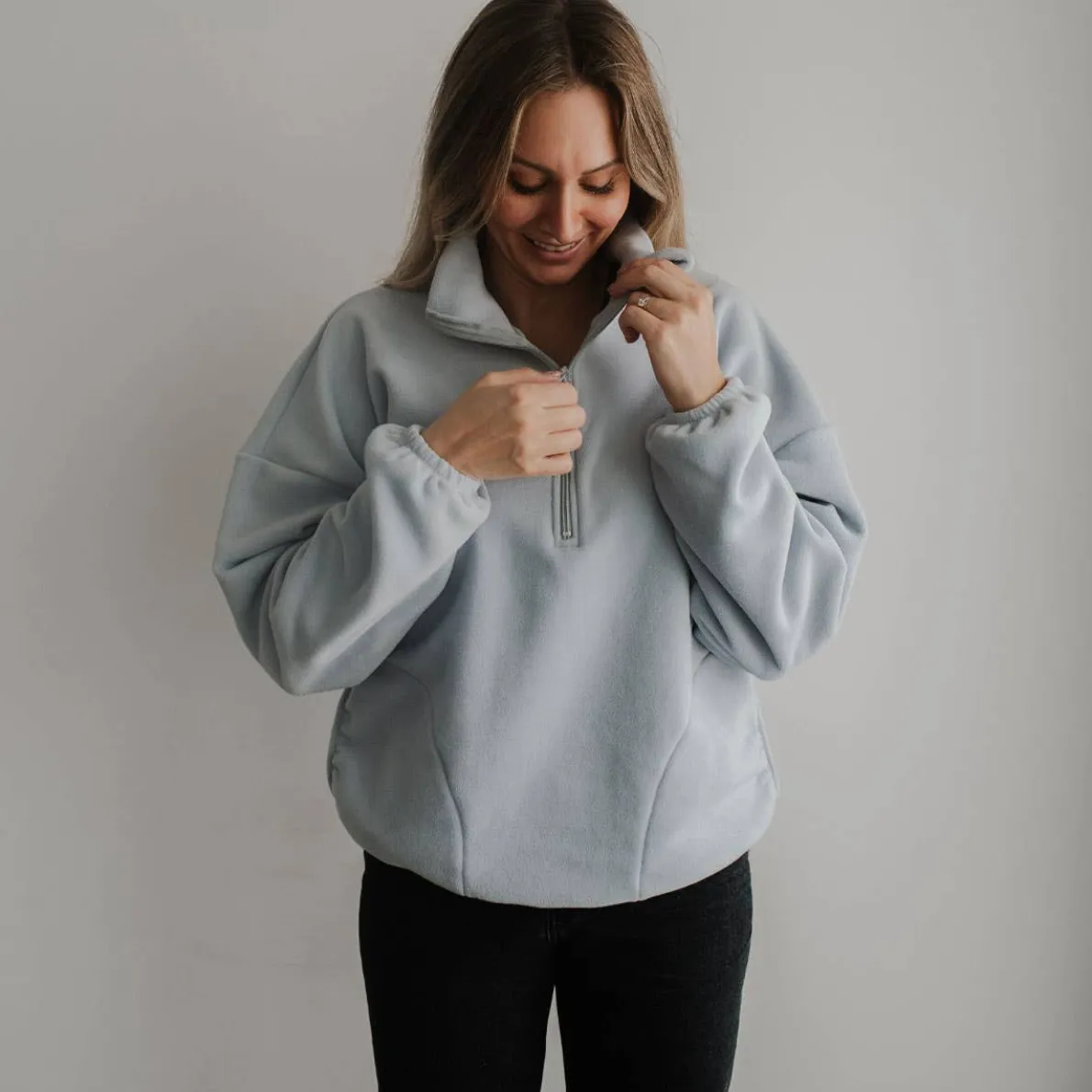 Mama Polar Fleece Zip Sweater