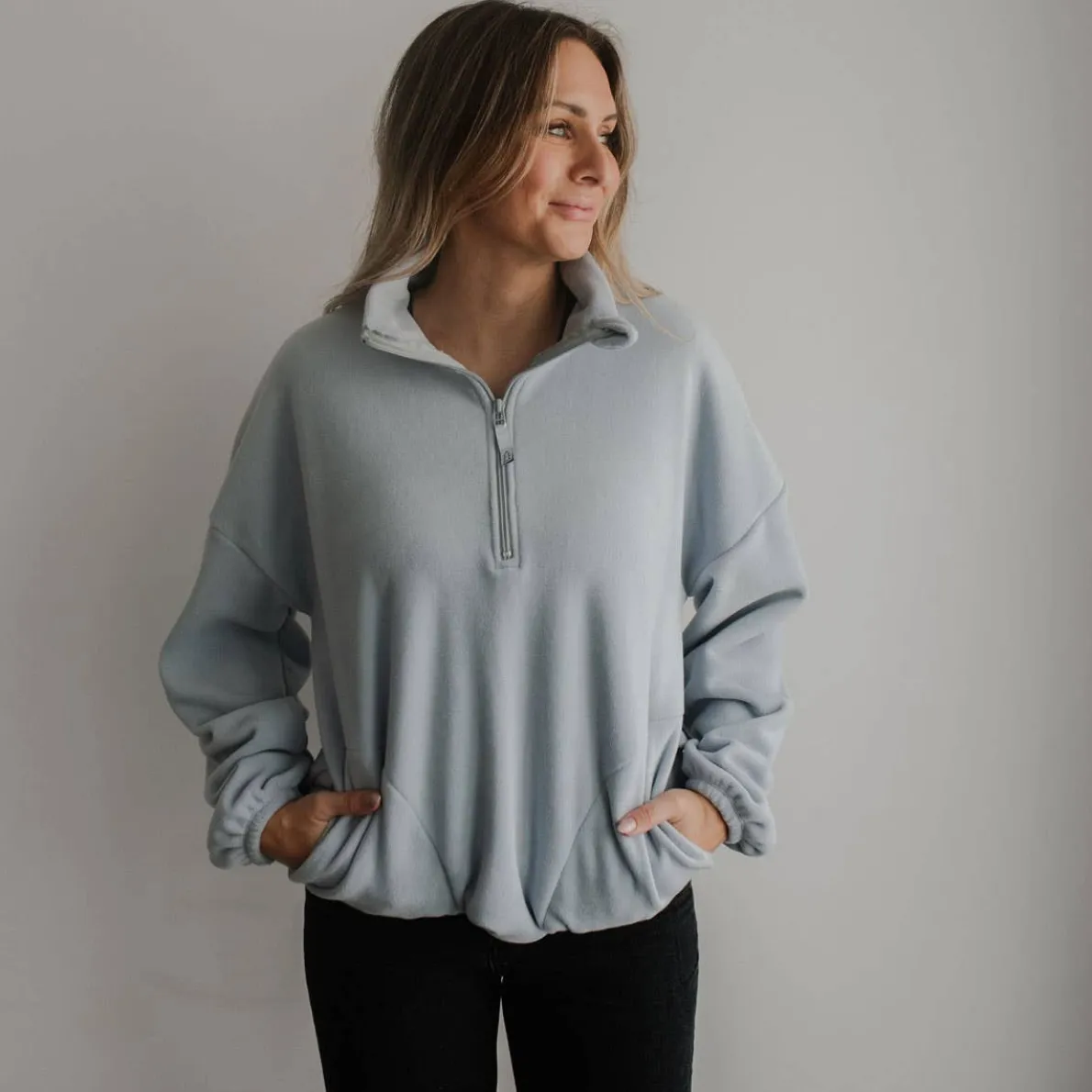 Mama Polar Fleece Zip Sweater