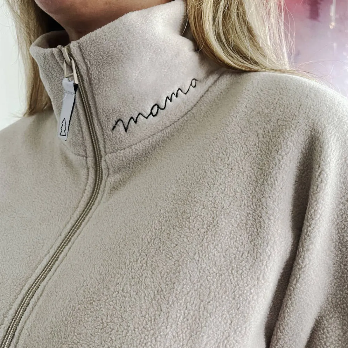 Mama Polar Fleece Zip Sweater