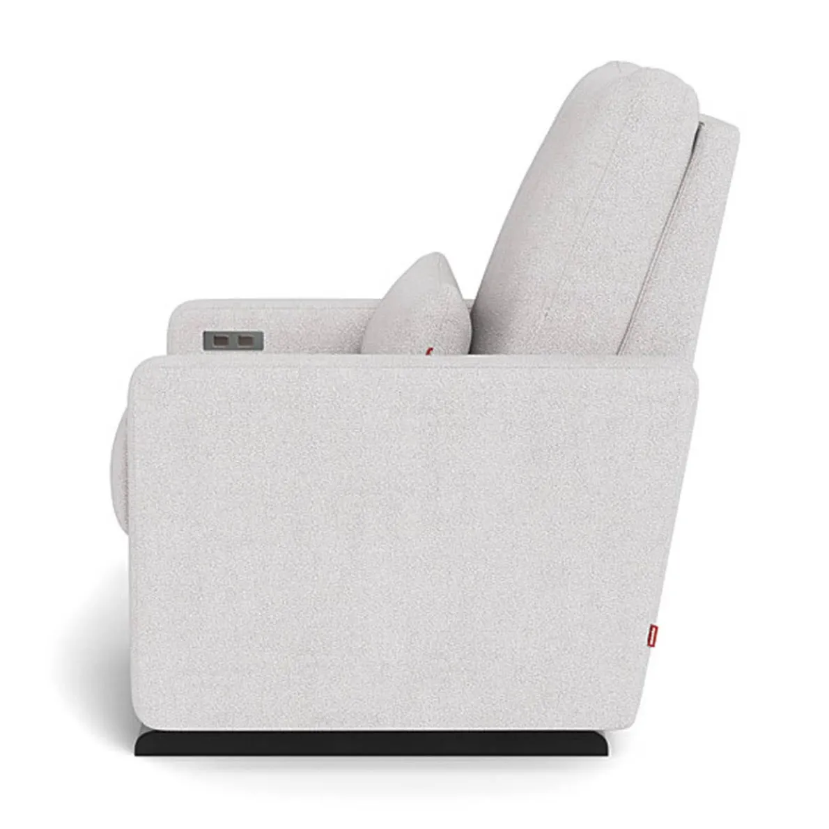 Matera Glider Motorized Recliner - Fabric with Espresso Base