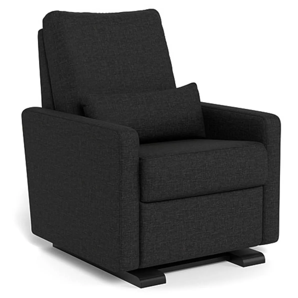 Matera Glider Motorized Recliner - Fabric with Espresso Base