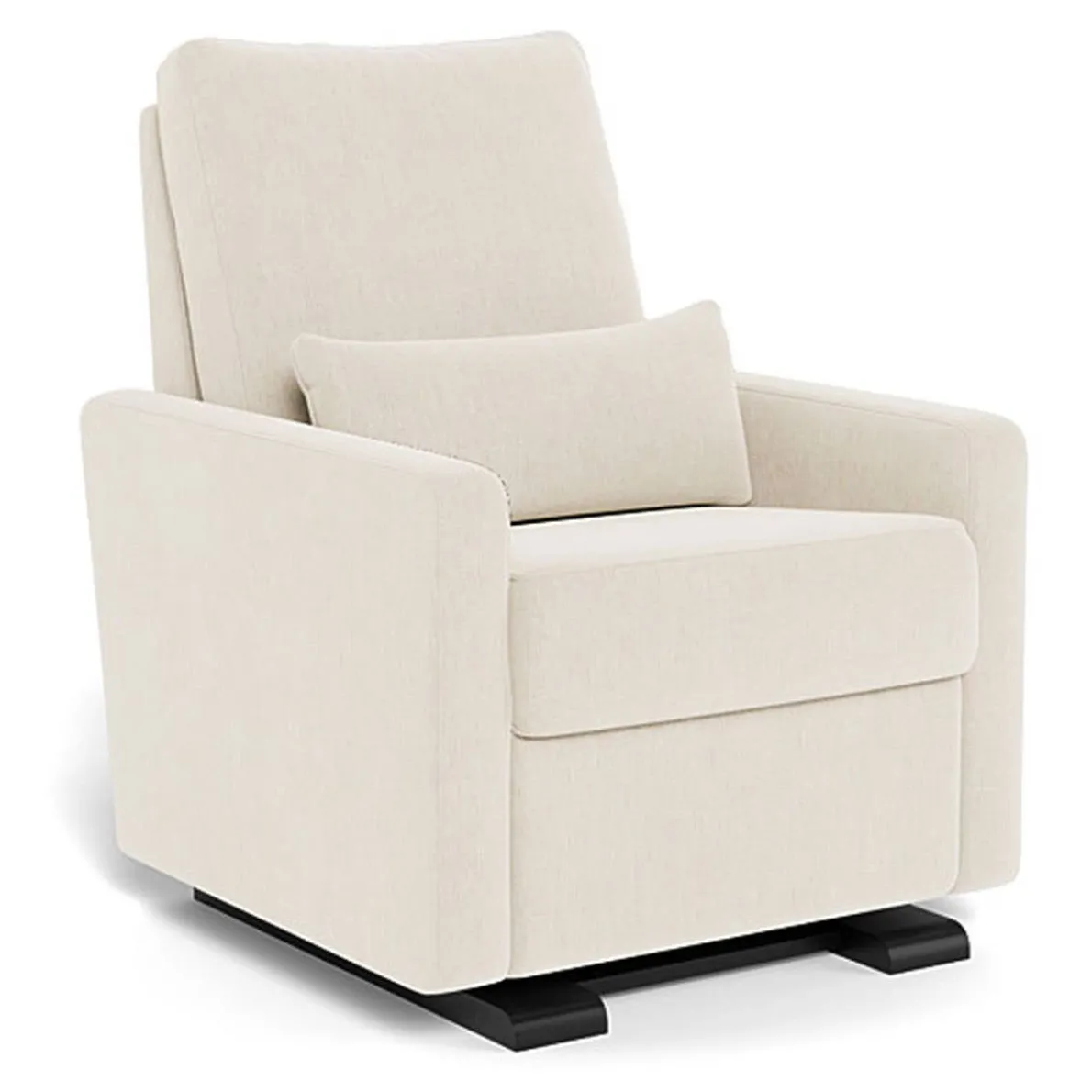 Matera Glider Motorized Recliner - Fabric with Espresso Base