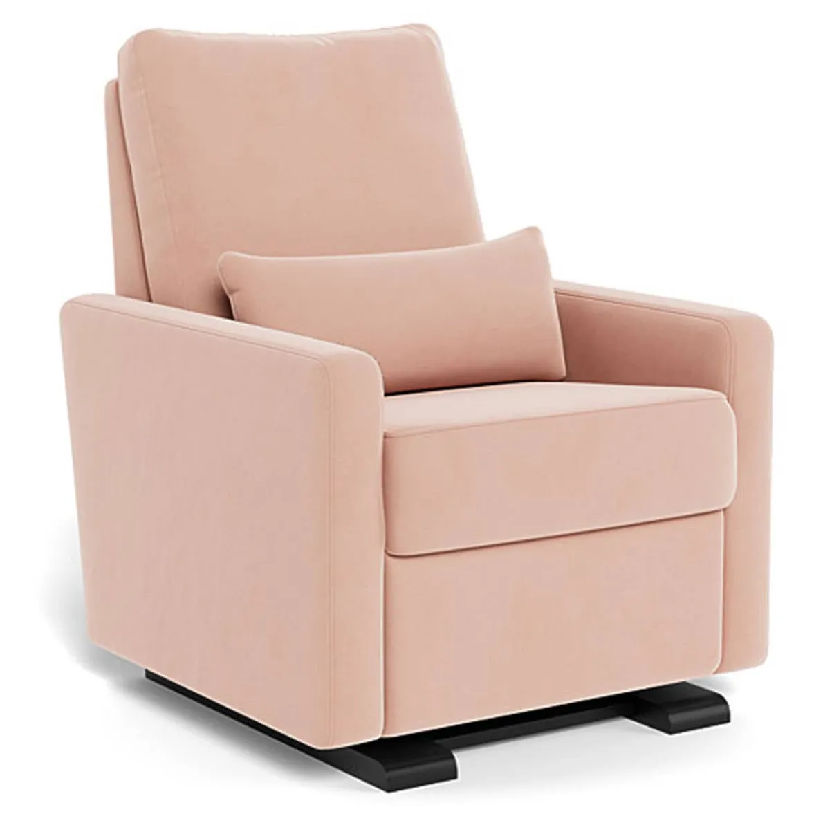 Matera Glider Motorized Recliner - Fabric with Espresso Base