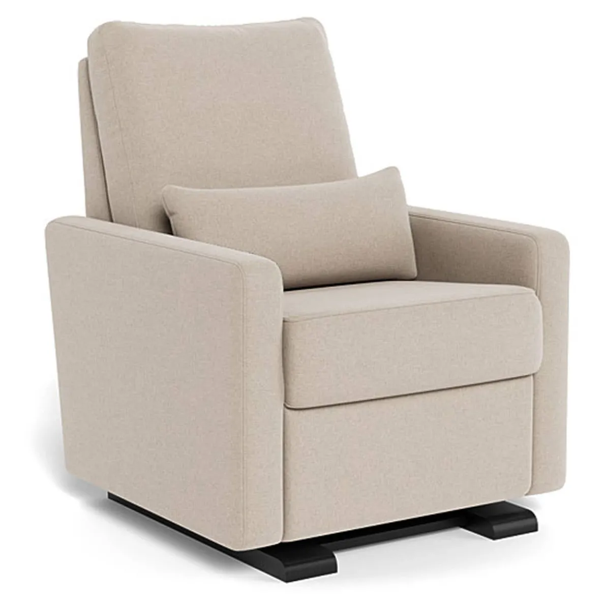 Matera Glider Motorized Recliner - Wool Fabric with Espresso