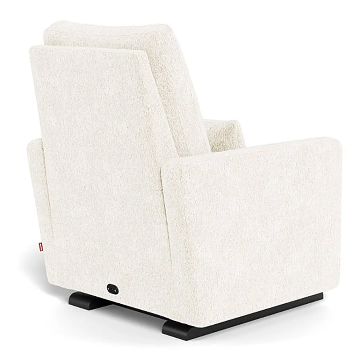 Matera Glider Motorized Recliner - Faux Sheepskin Fabric with Espresso Base