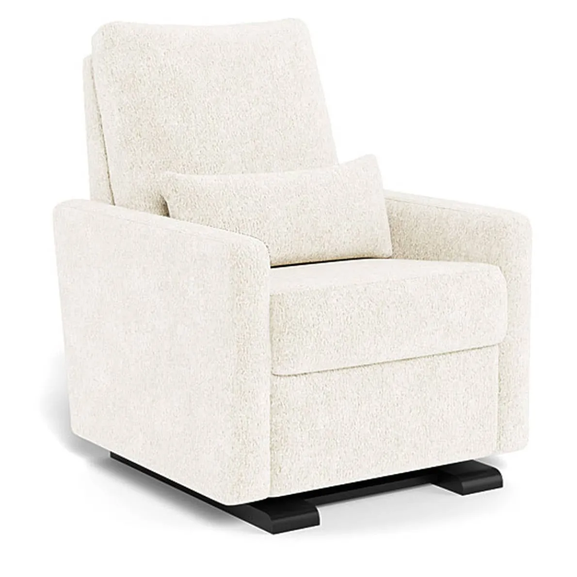 Matera Glider Recliner - Faux Sheepskin with Espresso Base