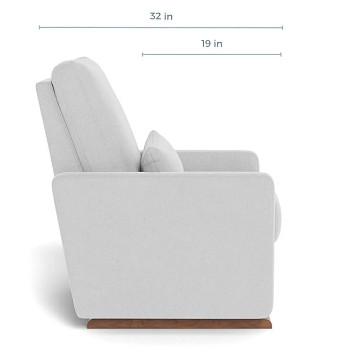 Matera Glider Recliner with Walnut Base