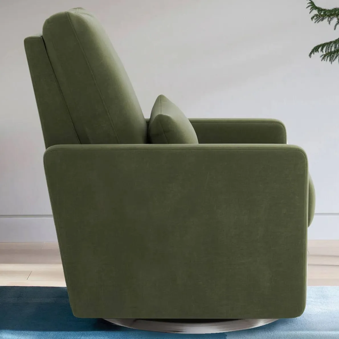 Matera Glider Swivel Recliner with Gold Base