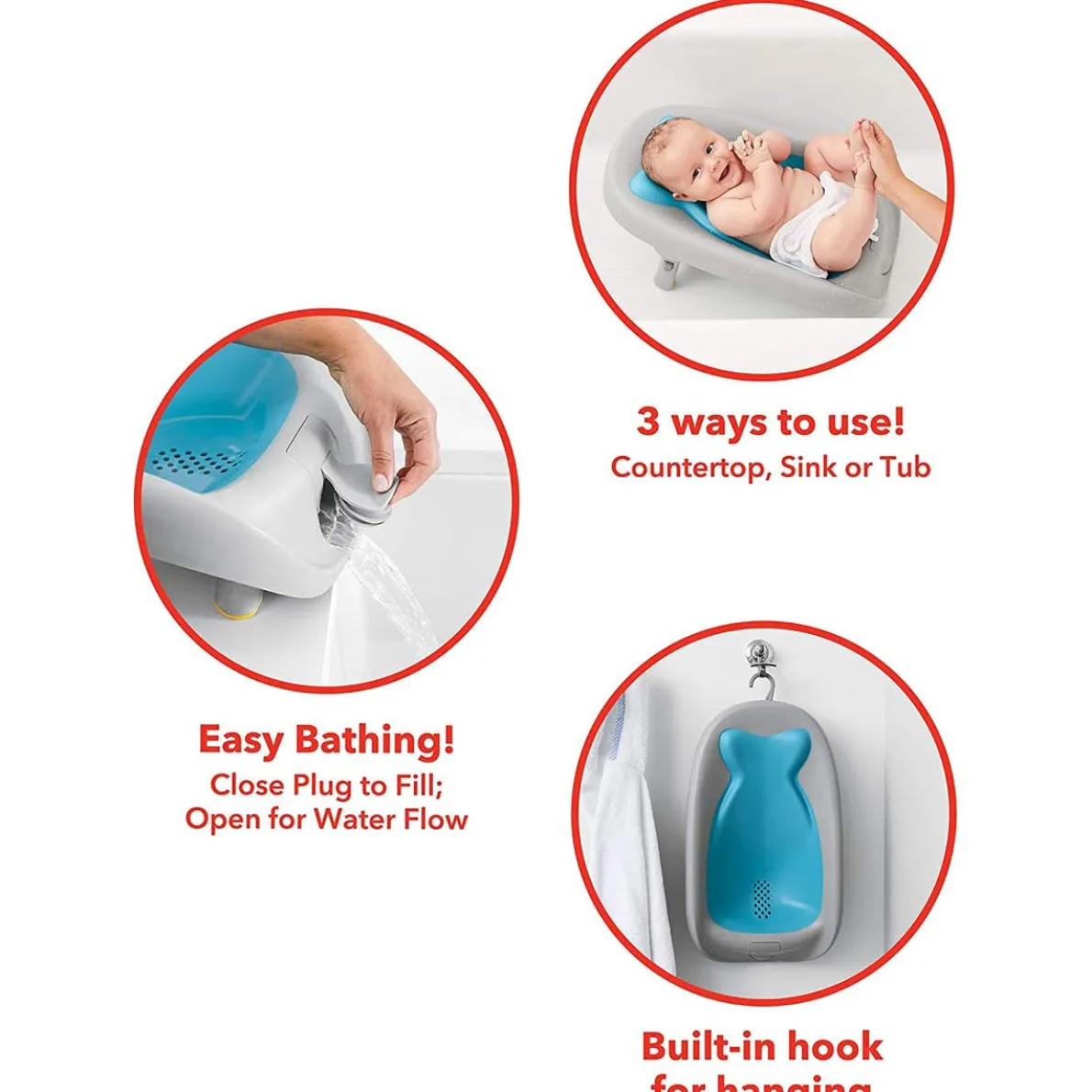 Moby Recline & Rinse Bather