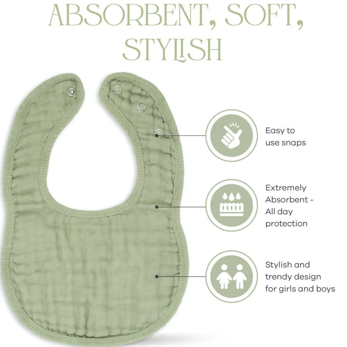 Muslin Bibs (4 Pack)