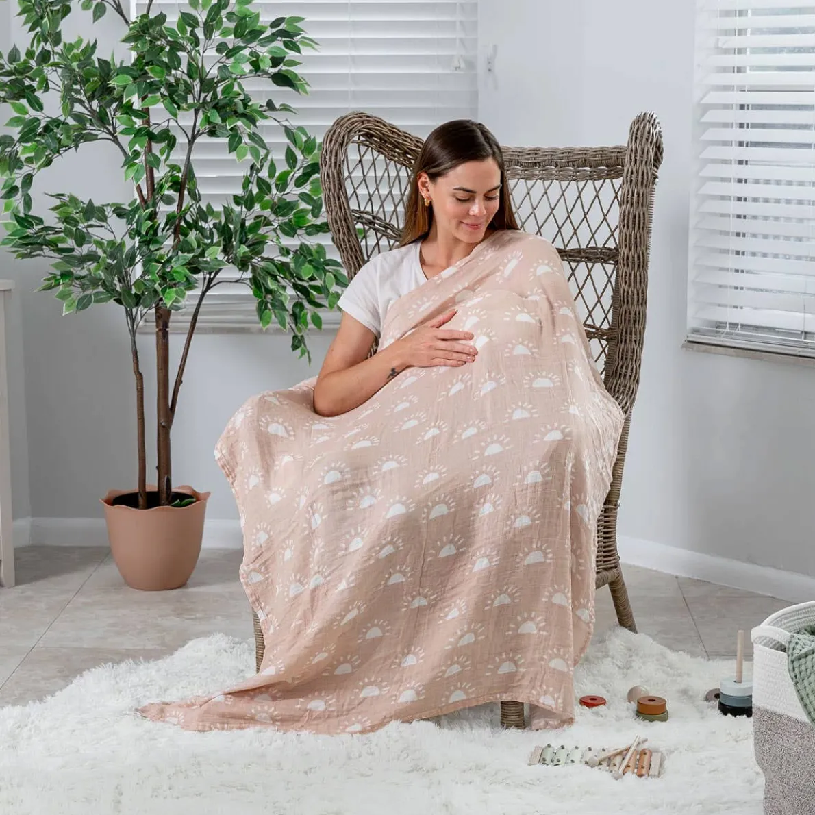 Muslin Swaddle Blankets (2 Pack)