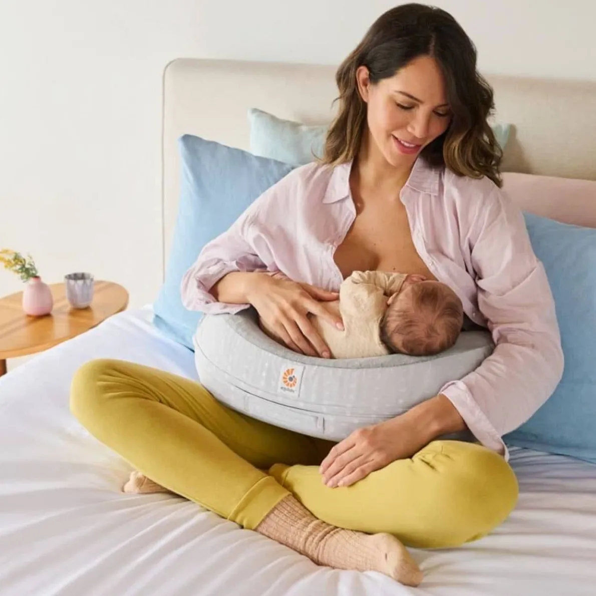Natural Curve Nursing Pillow with Strap