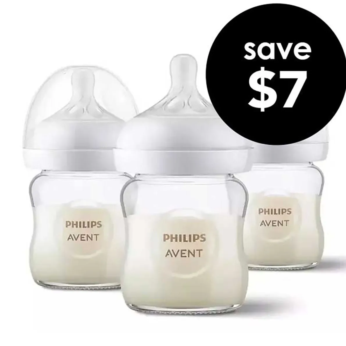 Natural Glass Bottle (4 oz, 3 Pack)