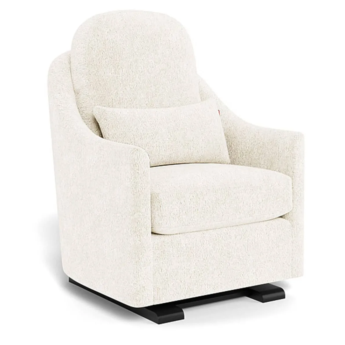 Nessa Glider - Faux Sheepskin with Espresso Base