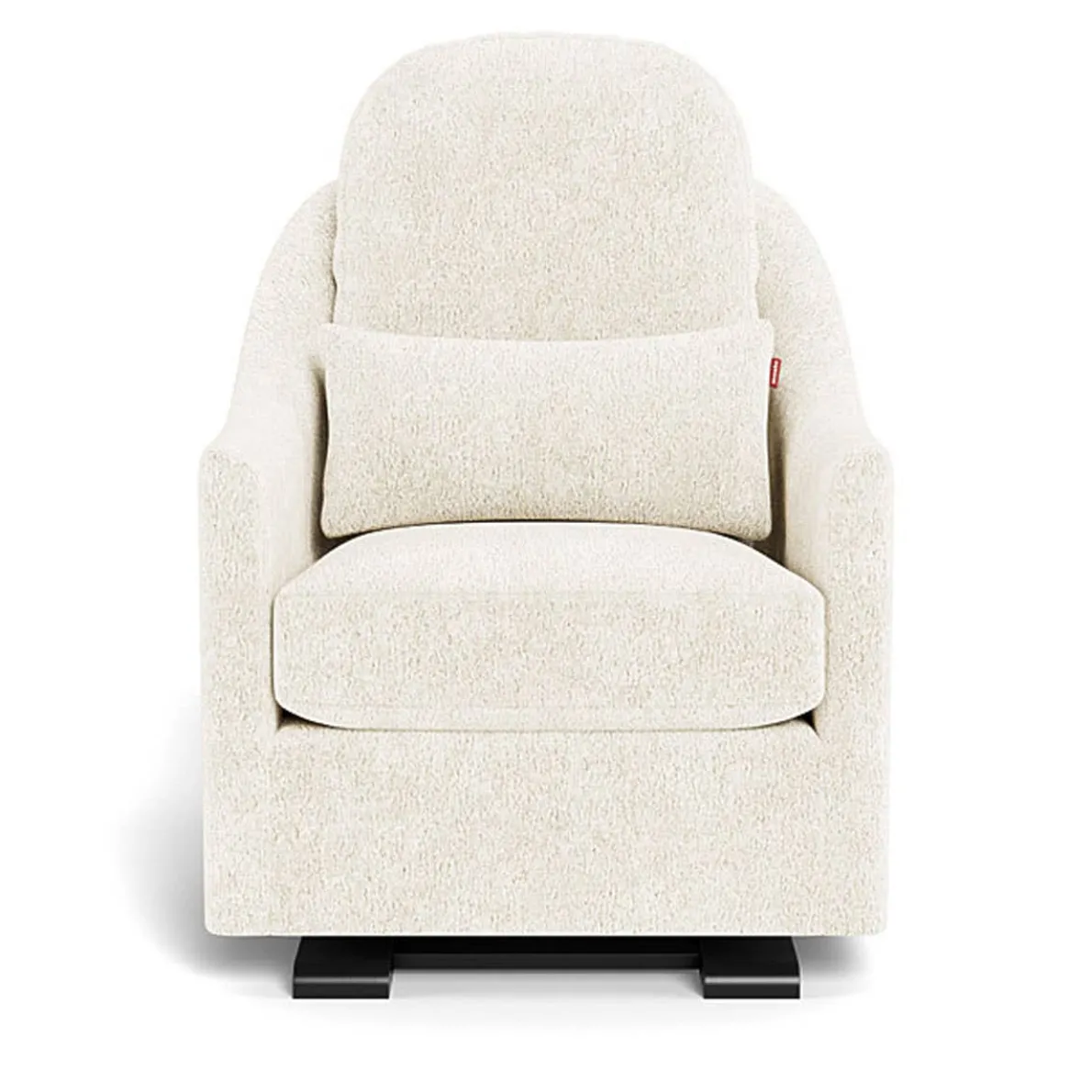 Nessa Glider - Faux Sheepskin with Espresso Base